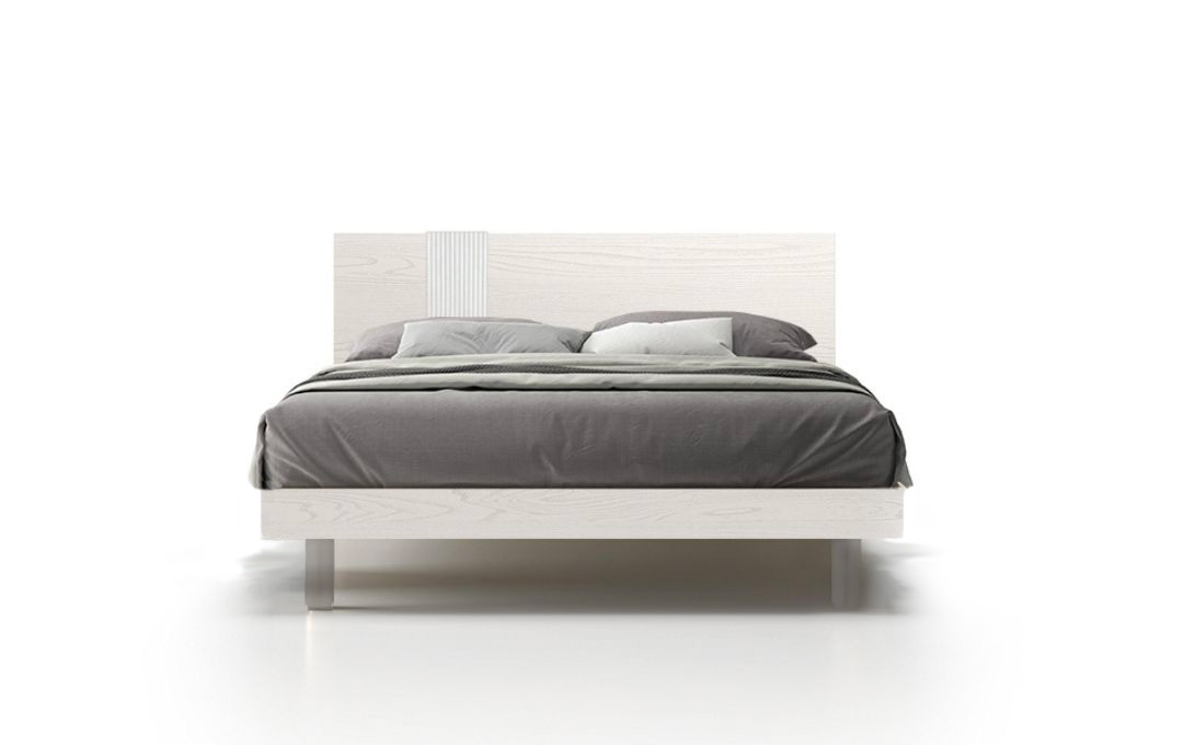 Letto Zen - Legno, Essenza Gesso, Matrimoniale